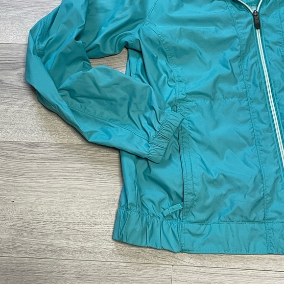 Columbia Women’s detachable hood breathable/Teal Hooded Windbreaker Jacket - Picture 5 of 15